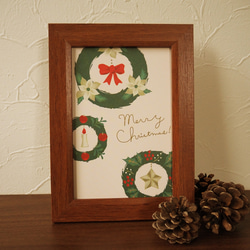 ポストカード：クリスマスリース（P-48） 5枚目の画像