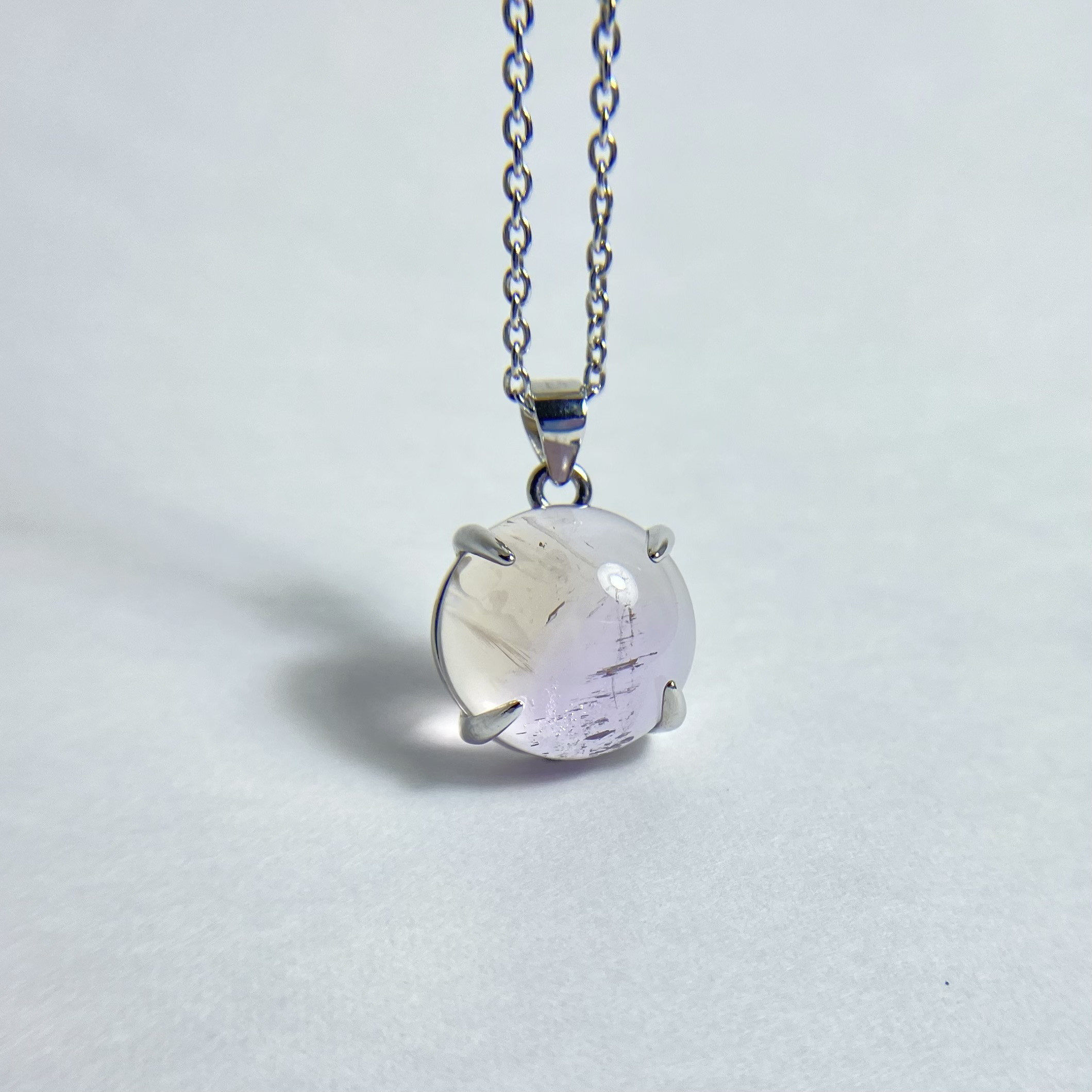 天然アメトリンシルバーネックレス☆原石から磨きました！