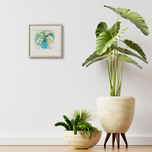 水彩画    額付き一点物 錦秋-3】水彩原画 一点物 額縁付き 豪華なプレゼント付き