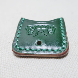 スタッズキーカバー コードバン 手縫い 革小物 鍵カバー レザークラフト ハンドクラフト 馬革 限定品 新品未使用 3枚目の画像