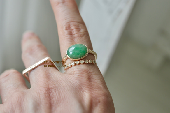 K10[インペリアルjadeite]翡翠ring 指輪・リング STUDIO TENTEN