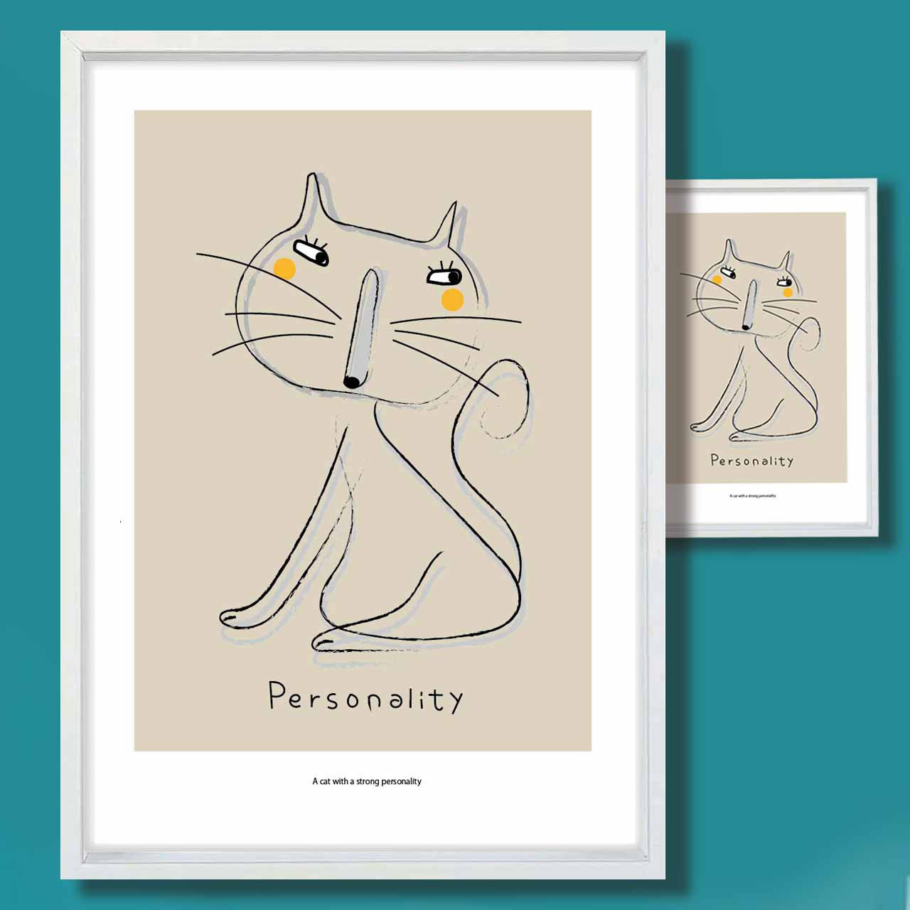 クセの強いネコ　イラスト　ポスター　A4 A3 A2 A1　アートポスター　アート/sei/新着順検索　1944