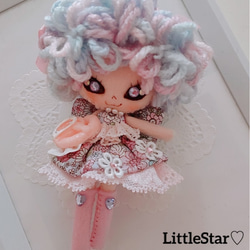 パステルDoll♡ドール♡ドールチャーム♡ハンドメイド♡人形♡フェルト 1枚目の画像