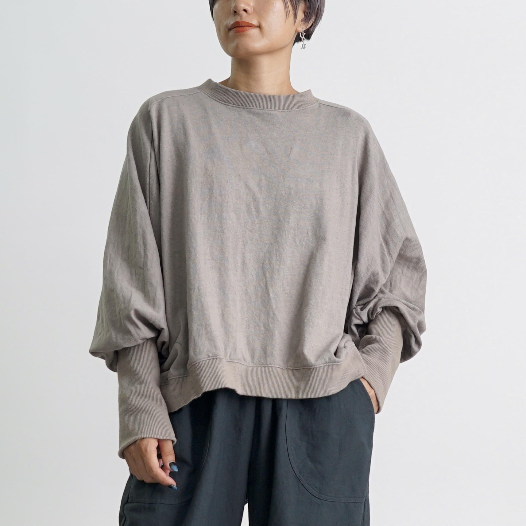 ドルマントレーナー/カーキ/愛知県産ニット