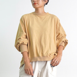 Dolman 運動衫/淺橙色/針織愛知縣製造 第2張的照片