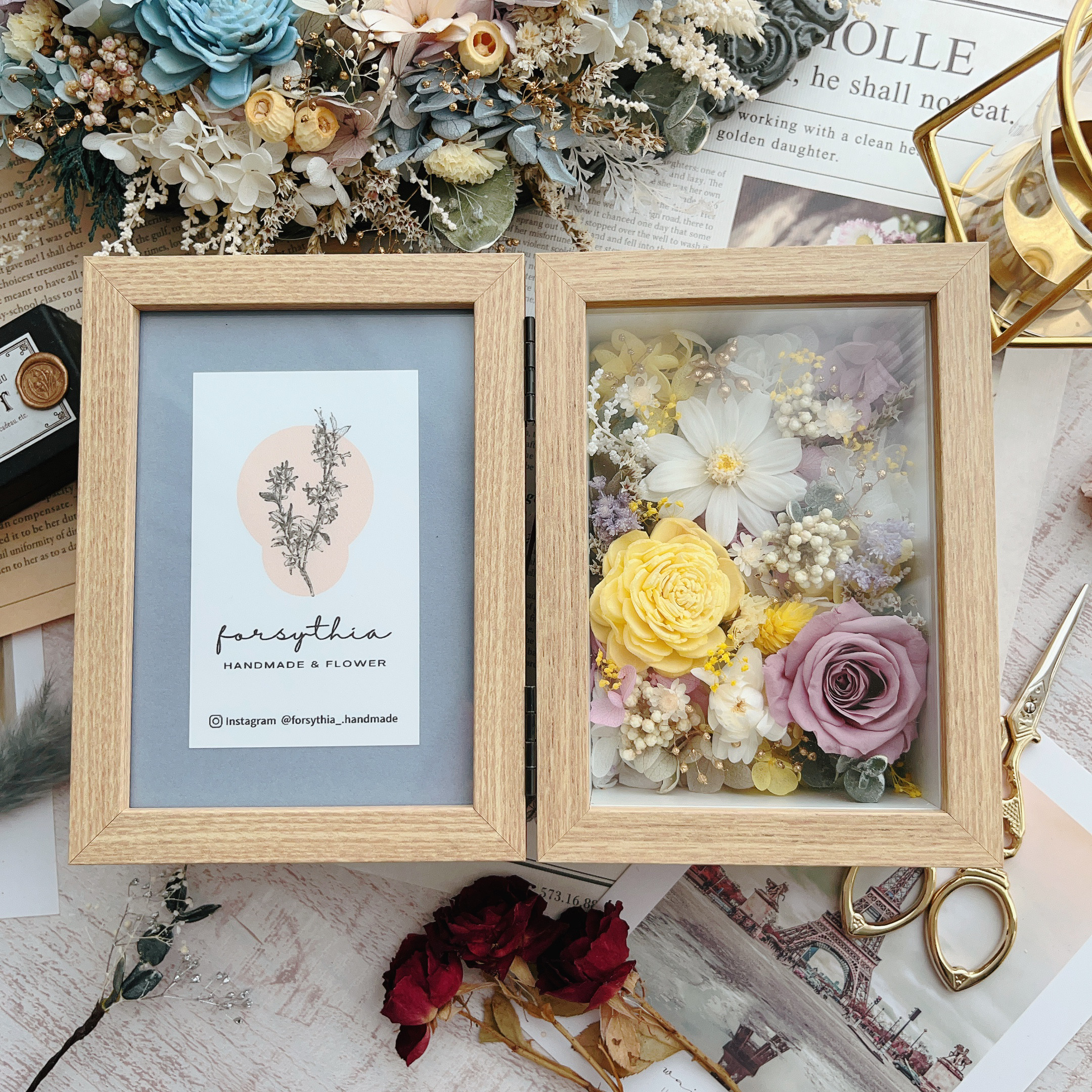 イエロー×パープルキャンディーフォトフレーム