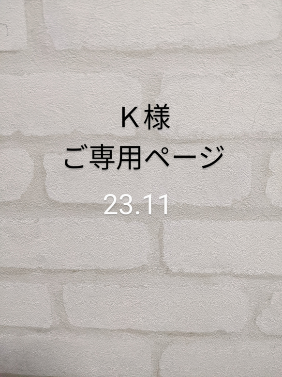 ご専用ページ　Ｋ様　　2023.11 1枚目の画像