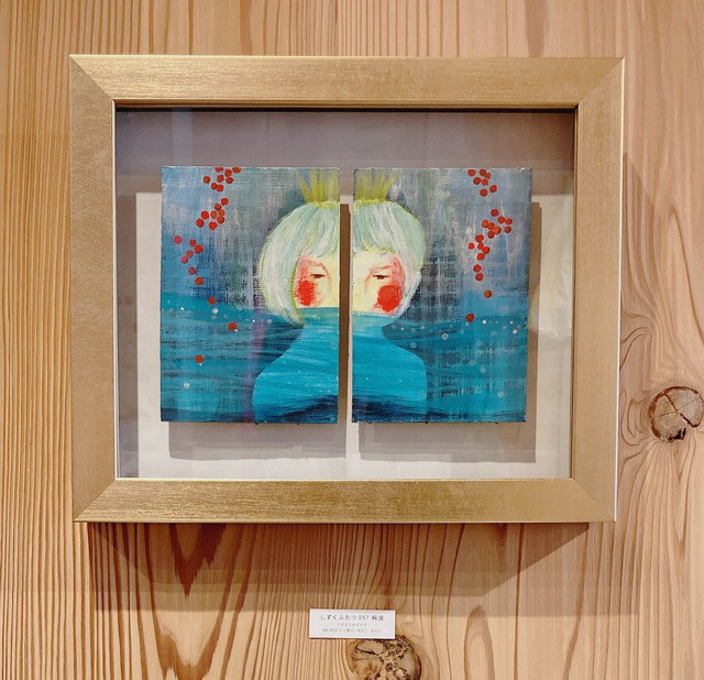 オリジナルアート作品#5 絵画「しずくふたつ 057 純度」原画 絵画 佳矢乃 しずくあつめ會