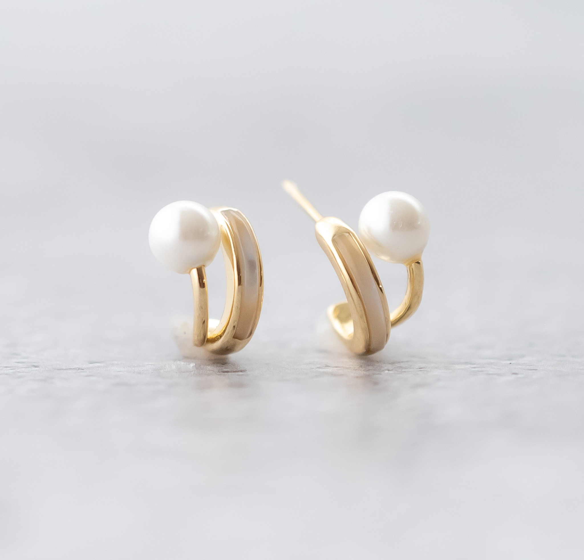 4x23mm 両耳 ハンドメイド 925 フープピアス(701サイズ