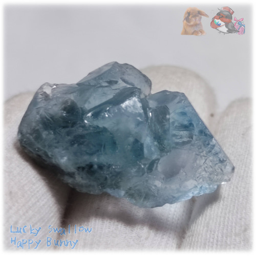 希少特殊カラー ブルーフローライト 青蛍石 No.5986 天然石 幸運の