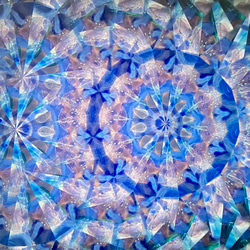 玻璃萬花筒“回憶範圍/藍色” 第3張的照片