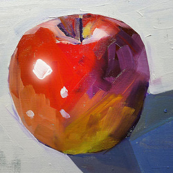 りんご」油絵 油彩 キャンバスF4号 33cm✖️24cm 額無し 絵画