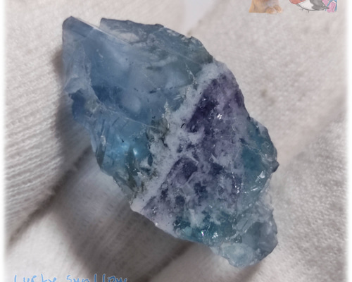 断面標本 希少特殊カラー ブルーフローライト 青蛍石 No.5988 天然石