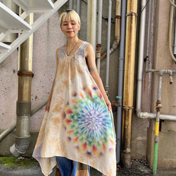 【レザレクション】ノースリーブワンピース タイダイカラー レザレクション】ノースリーブワンピース タイダイカラー