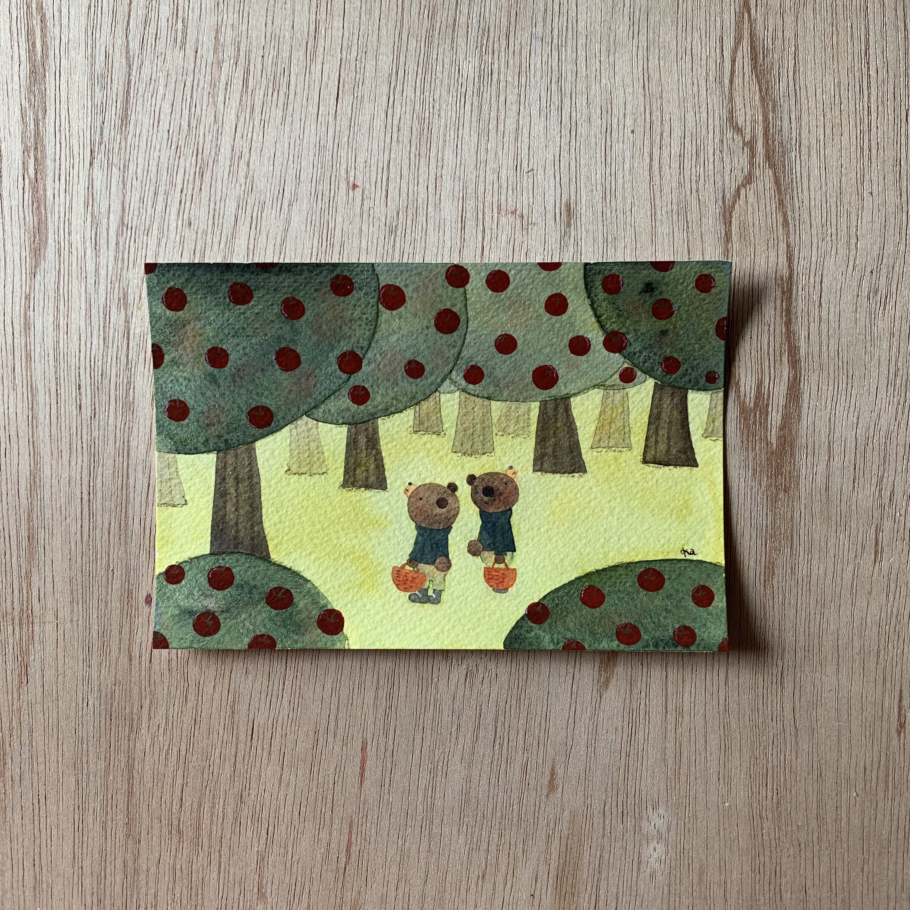 「林檎の森」　原画　送料無料