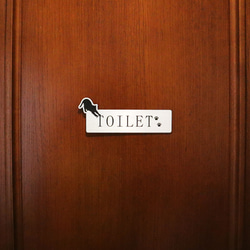 【飛びつく猫ちゃん】 【TOILET】 ドアプレート  トイレ ルームプレート 防水 8枚目の画像
