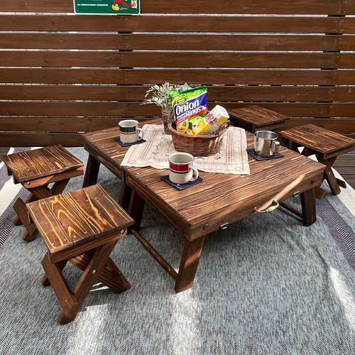 中古】Goplus ダブル折りたたみピクニックチェア 傘付き ミニ