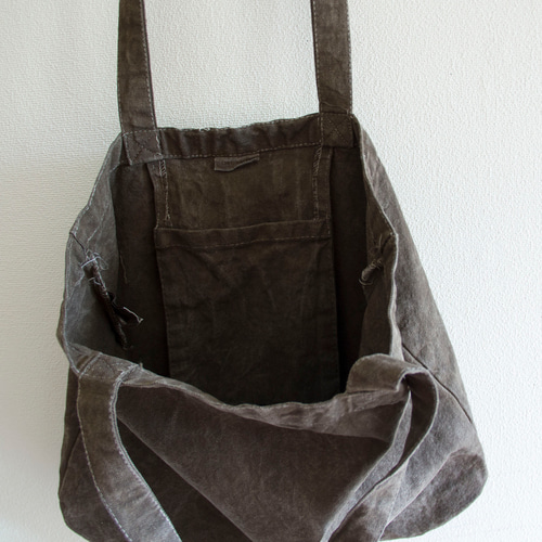 柿渋染め 自家製鉄媒染 頒布トートバック オーガニックコットン