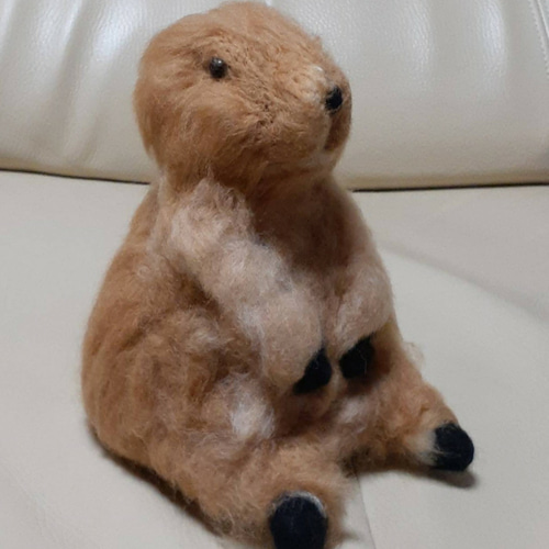 リアル羊毛フェルト　【プレーリードッグ】実物大サイズ リアル羊毛フェルト 【プレーリードッグ】実物大サイズ