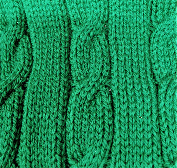 チルデンセーター　　グリーン　緑　白　　ウール　 5枚目の画像