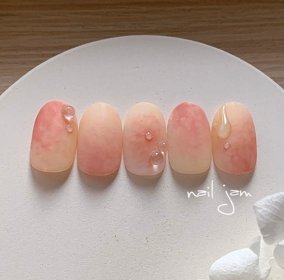 The peach  〜ネイルチップ　桃ネイル　果実〜 1枚目の画像