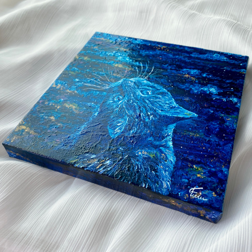 猫の絵 絵画 原画 油絵風アクリル画 ハンドメイド painting 絵画 猫の絵 絵画 原画 油絵風アクリル画 ハンドメイド painting 絵画