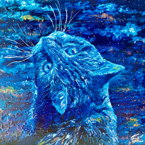 猫の絵 絵画 原画 油絵風アクリル画 ハンドメイド painting 絵画 猫の絵 絵画 原画 油絵風アクリル画 ハンドメイド painting 絵画