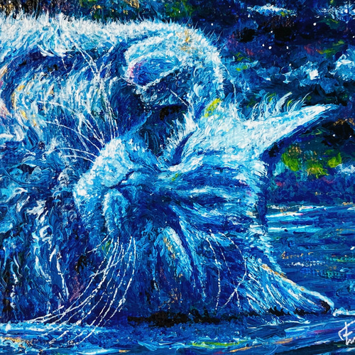 猫の絵 絵画 原画 油絵風アクリル画 ハンドメイド painting 絵画 猫の絵 絵画 原画 油絵風アクリル画 ハンドメイド painting 絵画