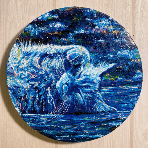 猫の絵 絵画 原画 油絵風アクリル画 ハンドメイド painting 絵画 猫の絵 絵画 原画 油絵風アクリル画 ハンドメイド painting 絵画