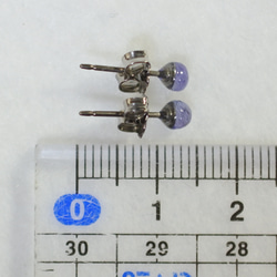 （1 件）坦桑石耳釘（4 毫米，鈦柱） 第5張的照片