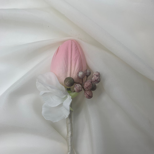 ピンクグリーン胡蝶蘭♡アンスリューム♡韓国風ウェディングブーケ