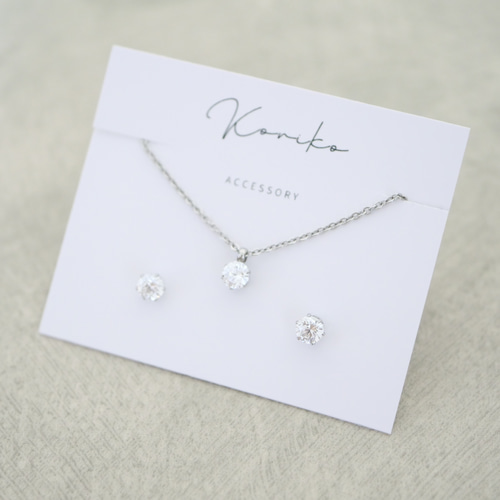 【1点物】シェルネックレス&ピアスSET ◇ネックレス＆ピアスセット◇Pearl＆Moon 天然パール＆三日月