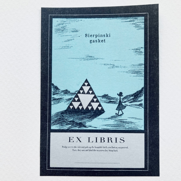 Ex Libris : 幾何学蔵書票 5set 4枚目の画像