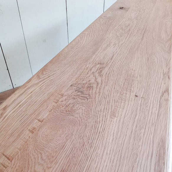 ホワイトオーク無垢材 ターンドレッグベンチ ろくろ足アンティークベンチ オーダーメイド家具 エイジング仕上げ オールド 