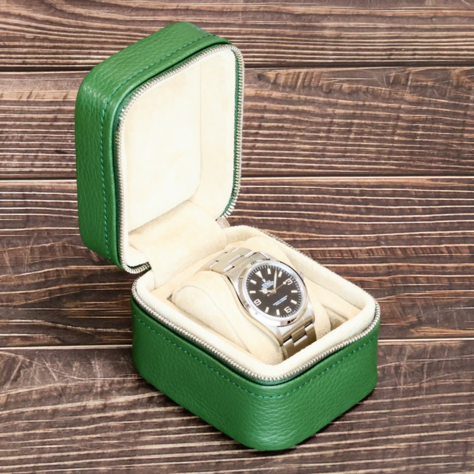 D.D.Leather Watch Box 1本用 グリーン 腕時計 ケース