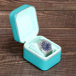 D.D.Leather Watch Box 1本用 ターコイズ 腕時計 ケース 4枚目の画像