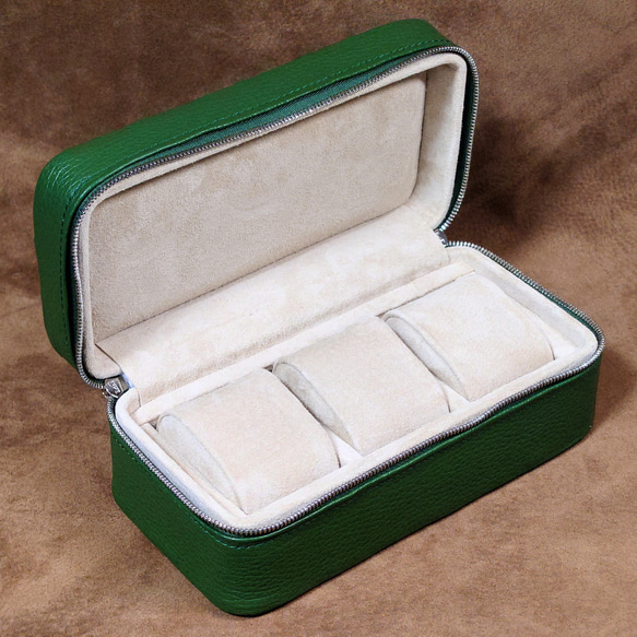 DIBO(ディーボ) Leather Watch Box 3本用 グリーン 腕時計 ケース 