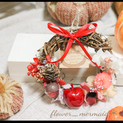 109.秋フラワー木ノ実造花ガーランドコスモス ♡インテリア雑貨