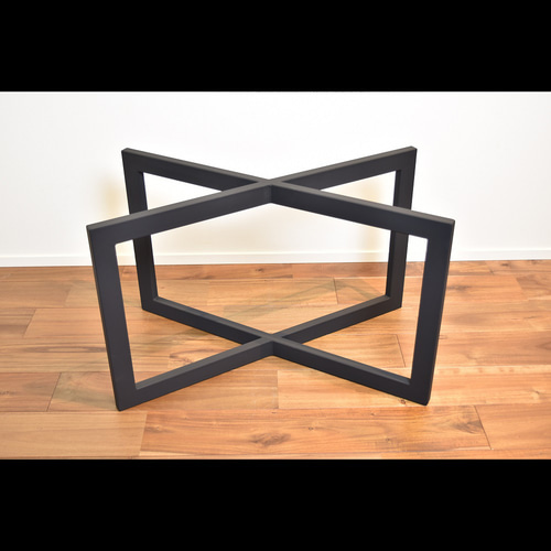 マットブラックでアイアンな極太&フラット鉄脚♪50×400×350mm マットブラックでアイアンな極太&フラット鉄脚♪50×400×350mm