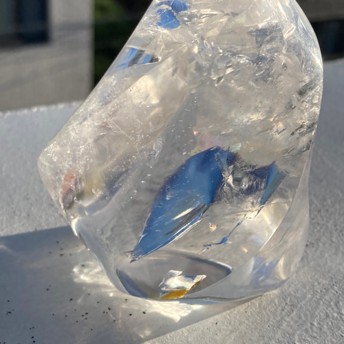 レインボーフレイム（炎）型水晶　パワーストーン　天然石　インテリア レインボーフレイム（炎）型水晶 その他置物 Robin 通販