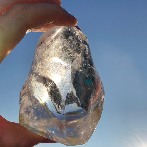 レインボーフレイム（炎）型水晶　パワーストーン　天然石　インテリア レインボーフレイム（炎）型水晶 その他置物 Robin 通販