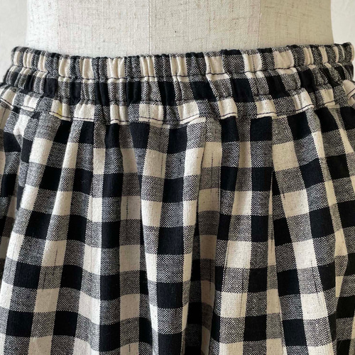 2way 手織り綿で仕立てたロングスカート バルーンスカートにも