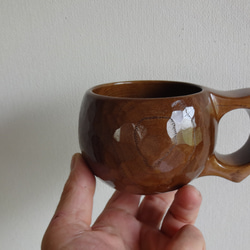 　　　シコロの一木彫りコーヒーカップ.　 10枚目の画像