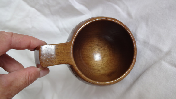　　　シコロの一木彫りコーヒーカップ.　 5枚目の画像