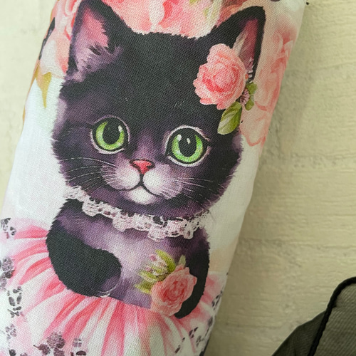 保冷&保温 ペットボトルカバー PB-3 可愛いお願い猫ちゃん×ローズ薔薇