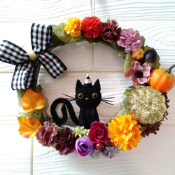 ハンドメイド ヒノキ　カンナ　SQUAREフラワーリース 98ff3e2034b7f63610e8ec5f6b4861