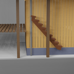 rin様専用ページ　キャットウォークウッドデッキ用階段オーダーメイド 11枚目の画像