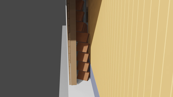 rin様専用ページ　キャットウォークウッドデッキ用階段オーダーメイド 7枚目の画像