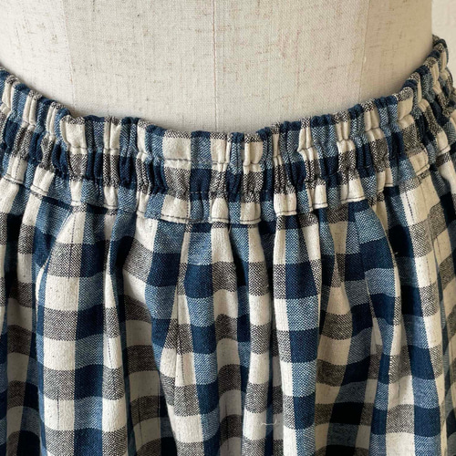 2way 手織り綿で仕立てたロングスカート バルーンスカートにも