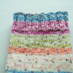 手編みの靴下&指なしミトンセット（Lanagrossa）シルク混 8枚目の画像